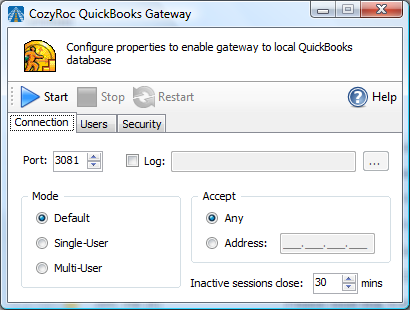 QuickBooks Desktop Edition Gateway